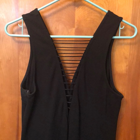 Black low cut midi dress - Picture 2 of 3